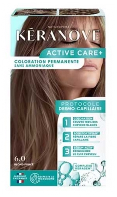 Kéranove Active Care+ Coloration Permanente 152 ml - Coloration : 6.0 Blond Foncé