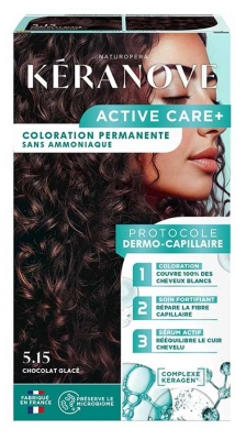 Kéranove Active Care+ Coloration Permanente 152 ml - Coloration : 5.15 Chocolat Glacé