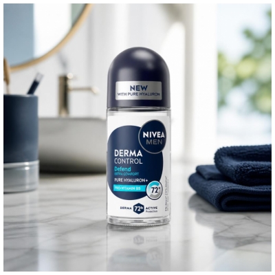 Deodorant antiperspirant Nivea Men Derma Control Defend 72H Roll-On 50 ml
