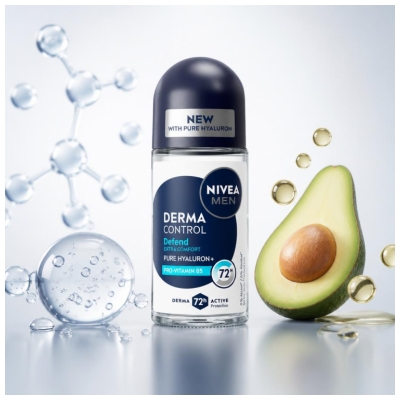 Deodorant antiperspirant Nivea Men Derma Control Defend 72H Roll-On 50 ml