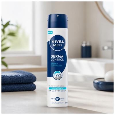 Nivea Men Derma Control Defend Déodorant Anti-Transpirant 72H Spray 200 ml
