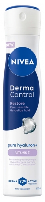 Nivea Derma Controle Restore Déodorant Anti-Transpirant Peau Sensible 72H Spray 200 ml