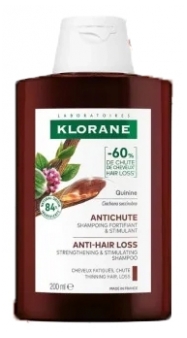 Klorane Force - Ermüdetes Haar & Haarausfall Shampoo mit Chinin und Edelweiß Bio 200 ml