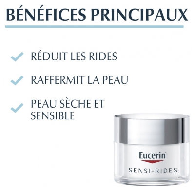 Eucerin Sensi-Rides Crème de Jour Peau Sèche 50 ml