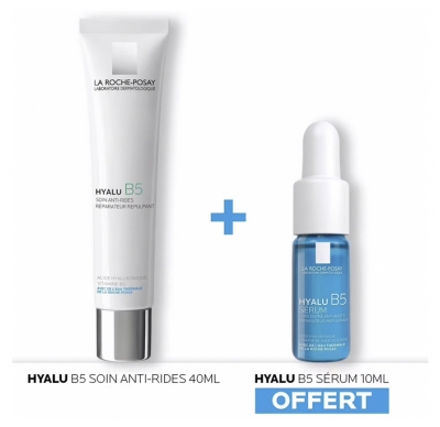 La Roche-Posay Hyalu B5 Soin Anti-Rides Réparateur Repulpant 40 ml + Sérum Concentré 10 ml Offert