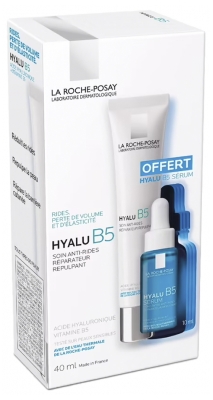 La Roche-Posay Hyalu B5 Soin Anti-Rides Réparateur Repulpant 40 ml + Sérum Concentré 10 ml Offert