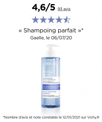 Vichy Dercos Shampoing Minéral Doux 400 ml