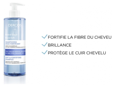 Vichy Dercos Shampoing Minéral Doux 400 ml