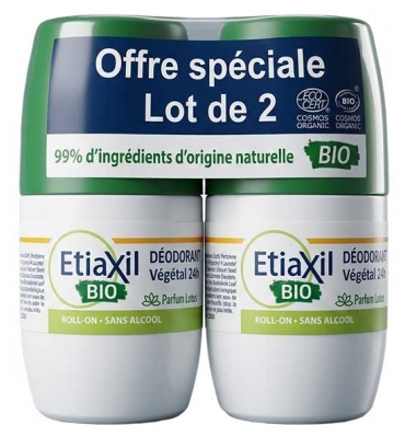 Etiaxil Augu Dezodorants 24h Roll-On Bio Komplekts 2 x 50 ml