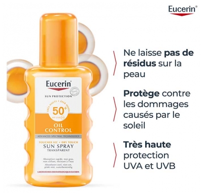 Eucerin Sun Protection Oil Control Sun Spray Transparent SPF50+ 200 ml