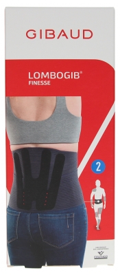 Gibaud Lombogib Finesse Cinta Lombar Negra - Tamanho: Tamanho 2