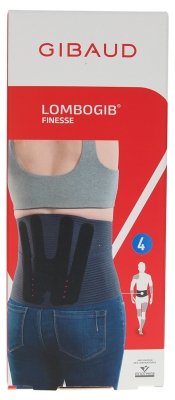 Gibaud Lombogib Finesse Ceinture Lombaire Noire - Taille : Taille 4
