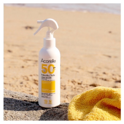 Acorelle Vaikų Ekologiškas SPF50 Saulės Purškalas 150 g