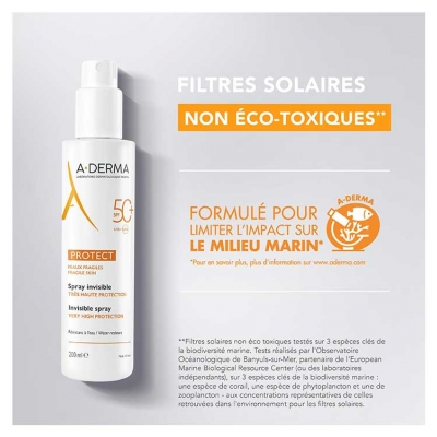 A-DERMA Protect Spray Invisible Très Haute Protection SPF50+ 200 ml