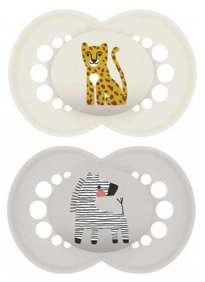 MAM 2 Soothers Original Animals 18 Months and + - Model: Cat and Mouse