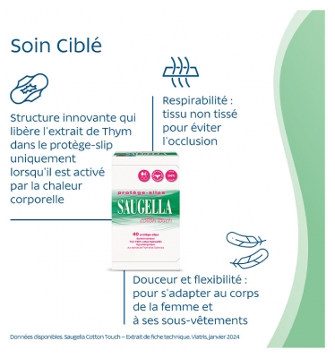 Saugella Cotton Touch Lot de 2 x 40 Protège-Slips