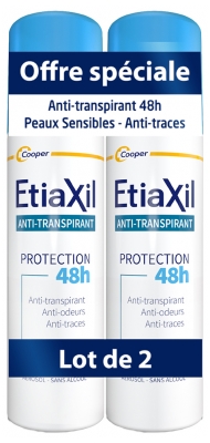 Etiaxil Antiperspirant Deodorant 48H Skydd Aerosol Förpackning med 2 x 150 ml