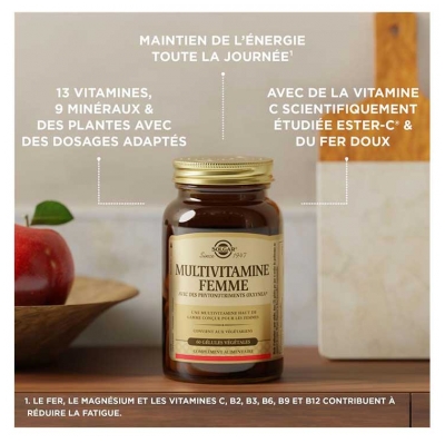 Solgar Multivitamine Femme 60 Gélules Végétales