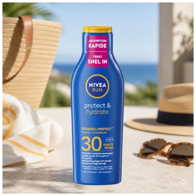 Nivea Sun Protect & Hydrate Lait Solaire Absorption Rapide SPF30 200 ml