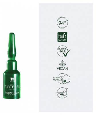 René Furterer Triphasic Reactional Traitement 2en1 Antichute & Pousse 12 Ampoules