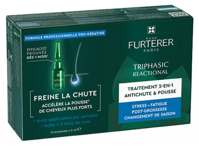 René Furterer Triphasic Tratamento Reacional 2em1 Antiqueda & Crescimento 12 Ampolas