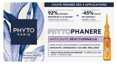 Phyto Phytophanère Traitement Antichute Réactionnelle 12 x 5 ml