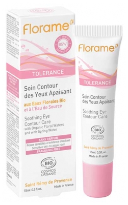 Florame Tolérance nomierinošs acu kontūras krēms Bio 15 ml