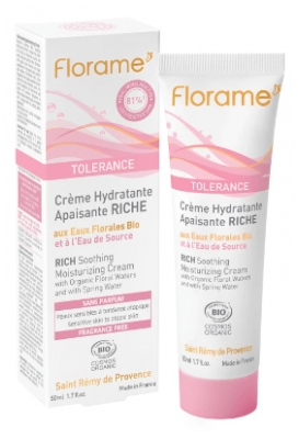 Florame Tolérance Fugtgivende Beroligende Rig Creme Økologisk 50 ml