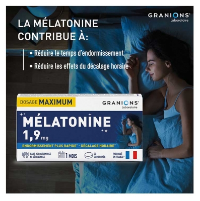 Granions Mélatonine 1,9 mg 30 Comprimés