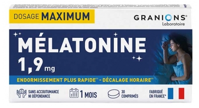 Granions Mélatonine 1,9 mg 30 Comprimés