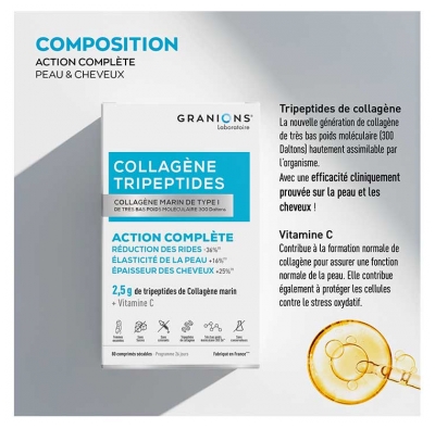 Granions Collagène Tripeptides 80 Comprimés