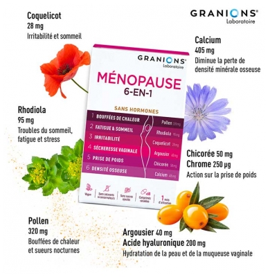 Granions Ménopause 6en1 60 Comprimés