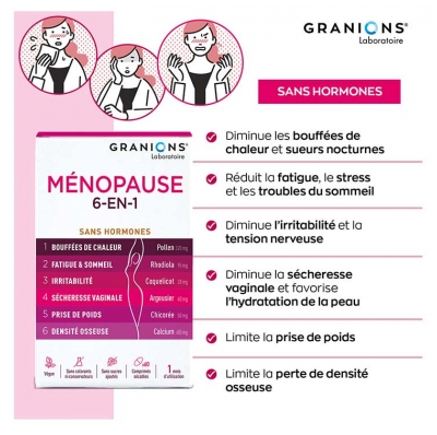 Granions Ménopause 6en1 60 Comprimés