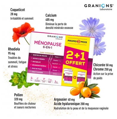Granions Ménopause 6en1 180 Comprimés Offre Spéciale
