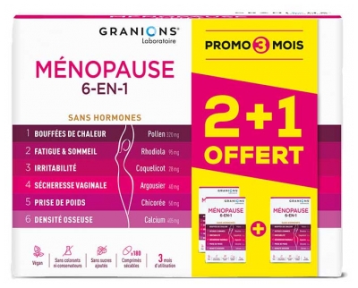 Granions Menopausia 6en1 180 Comprimidos Oferta Especial
