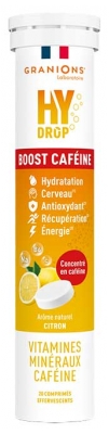 Granions HyDrop Vitaminas Minerais Boost Cafeína 20 Comprimidos Efervescentes