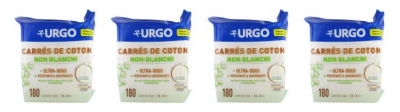 Urgo Carrés de Coton Non Blanchi 10 x 8 cm Lot de 4 x 180 Carrés