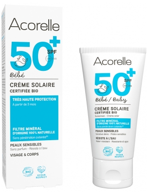 Acorelle Bébé Solkräm SPF50+ Bio 50 ml