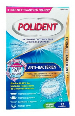 Polident Corega Antibakteriální čistič 72 tablet