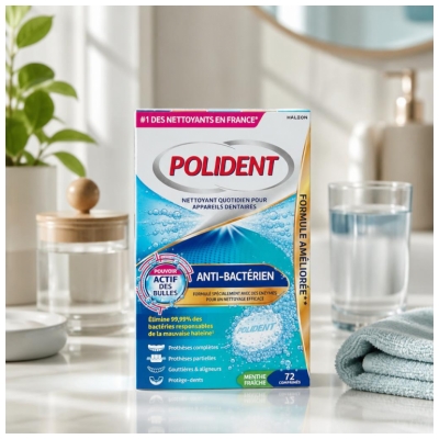 Polident Corega Detergente Antibatterico 72 Compresse