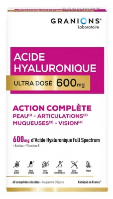 Granions Ultra Dosed Hyaluronic Acid 600 mg 60 Breakable Tablets