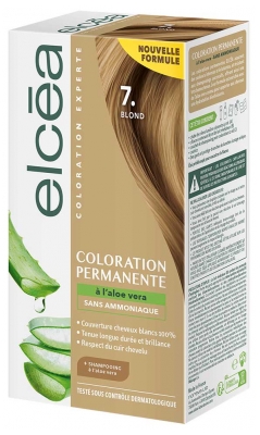 Elcéa Colore Permanente con Aloe Vera 122 ml - Colorare: 7. Biondo