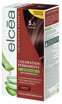 Elcéa Coloration Permanente à l'Aloe Vera 122 ml - Coloration : 5.6 Auburn