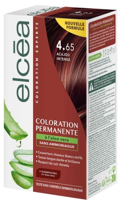 Elcéa Colore Permanente con Aloe Vera 122 ml - Colorare: 4.65 Mogano intenso