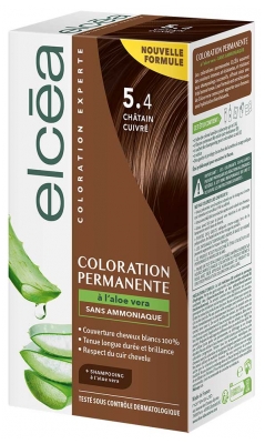 Elcéa Vopsea Permanentă cu Aloe Vera 122 ml - Culoare: 5.4 Copper Chestnut