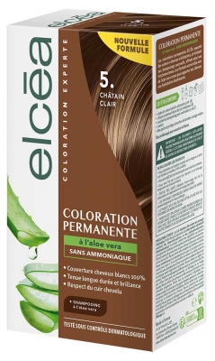 Elcéa Permanent Hårfärg med Aloe Vera 122 ml - Färg: 5. Kastanj
