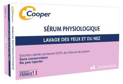 Cooper Sérum Physiologique 30 Unidoses de 5 ml
