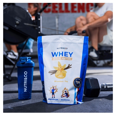 Nutri Co Wei Isolaat Native 1 kg - Smaak: Vanille