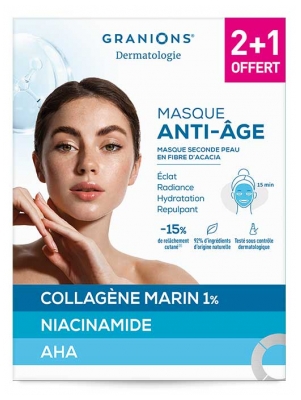 Granions Anti-Age antros odos kaukė 2 kaukės + 1 dovanų