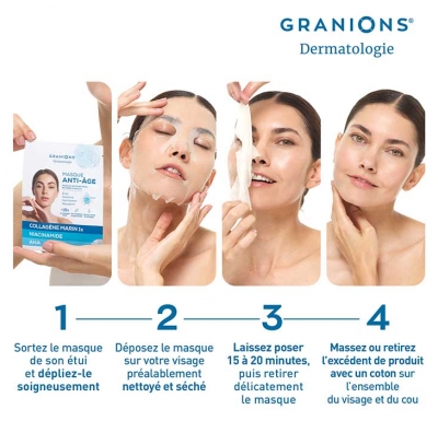 Granions Masque Anti-Âge Seconde Peau 2 Masques + 1 Offert